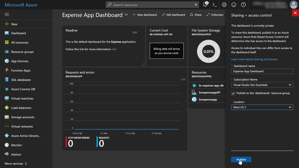Step By Step Guide Azure Portal Dashboards