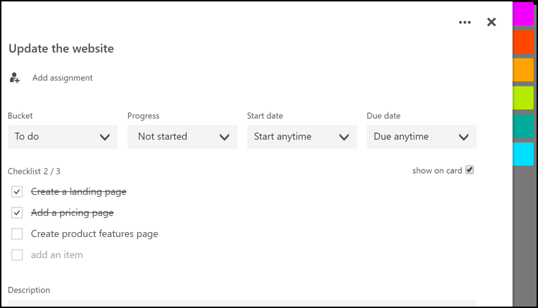 Microsoft Planner Burndown Chart