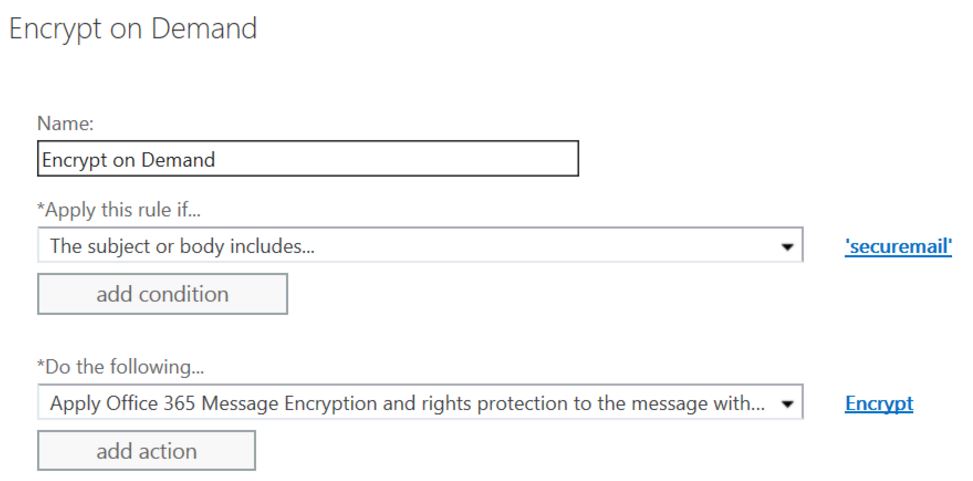 setup your mail encryption rule