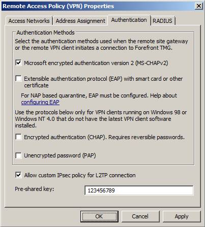 tmg 2010 vpn ipsec router