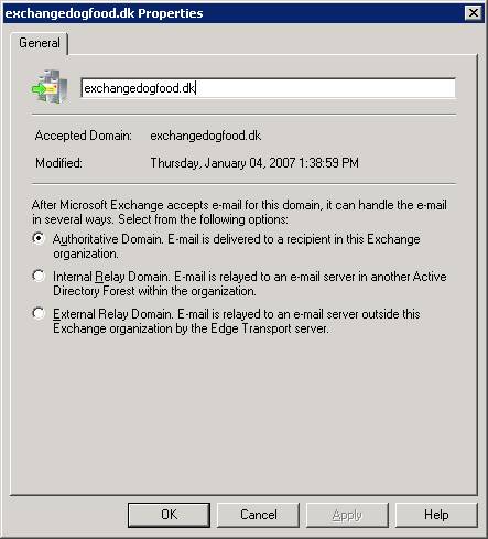 Accept mail. Windows Server 2007.