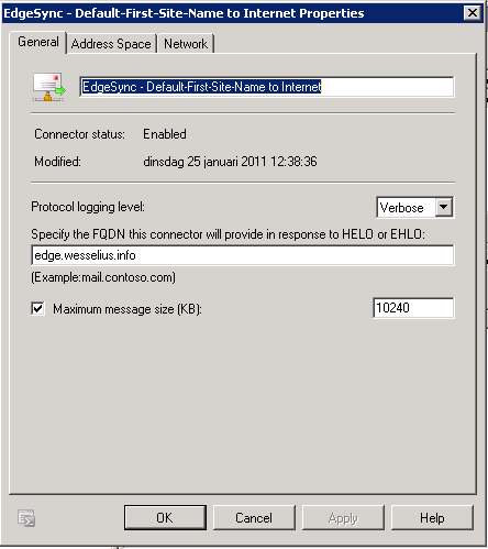 Enable logging on the connector