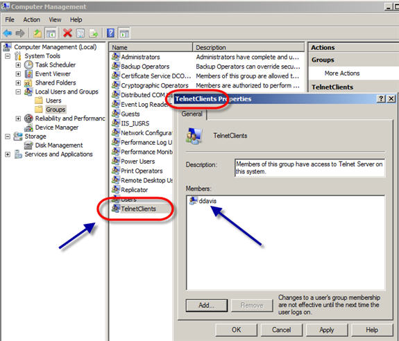 how to start telnet in windows server 2008