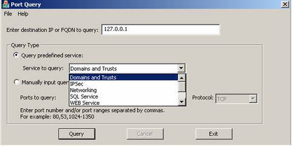 PortQryUI with a graphical user interface