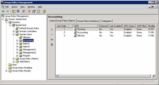 open group policy management console