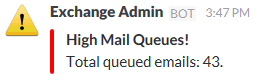 Monitoring Exchange Mail Queues