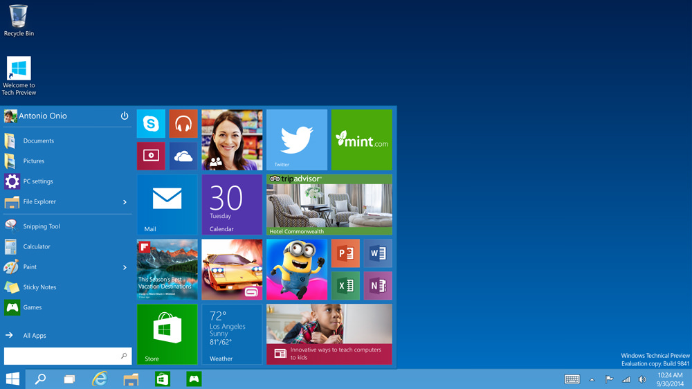 Windows 10 App drawer