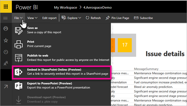 New Pwer BI option: Embed in SharePoint Online