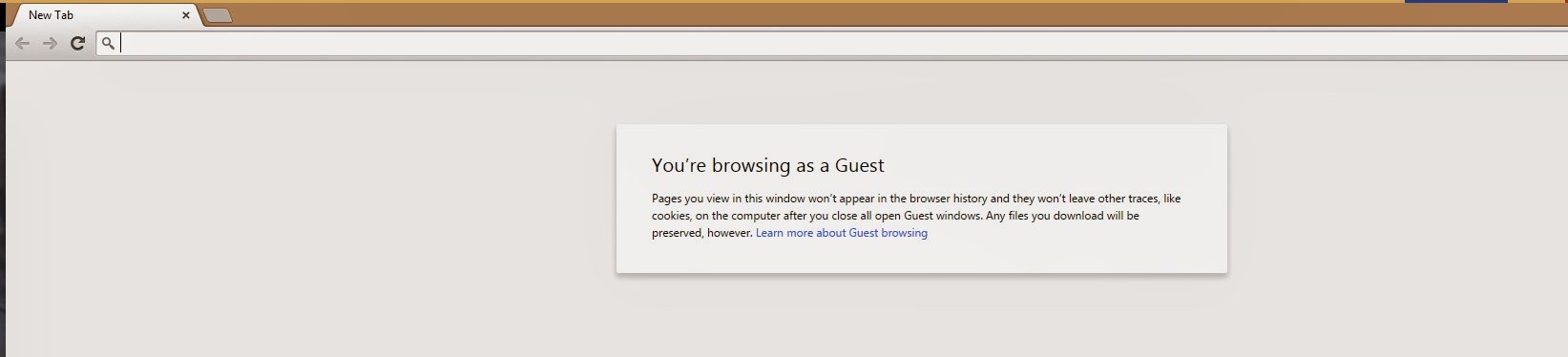 Guest browsing option in Google Chrome