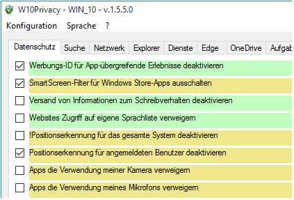 Windows 10 privacy tools