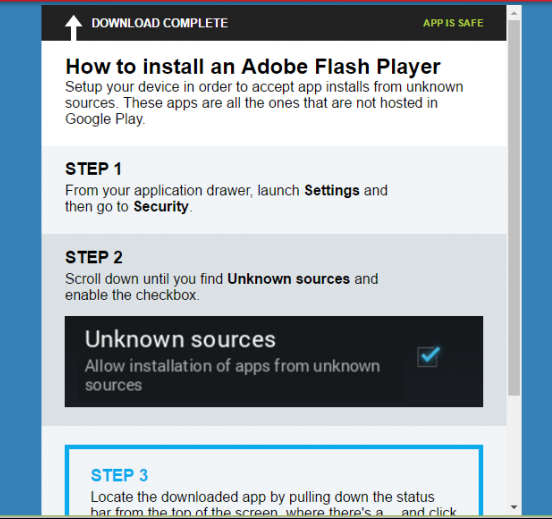 fake adobe flash player update