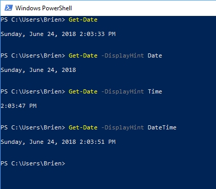 dates in PowerShell