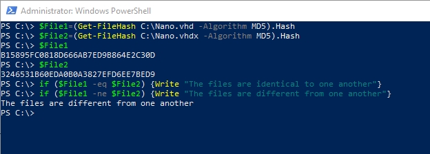file hashes