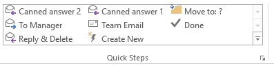 Step 5 of using Quick Steps
