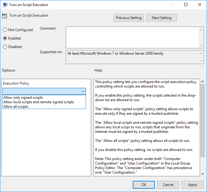 Choosing and Setting a PowerShell Execution Policy