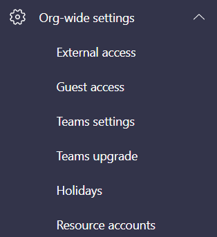 org-wide settings