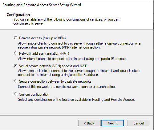 Windows Server 2019 VPN