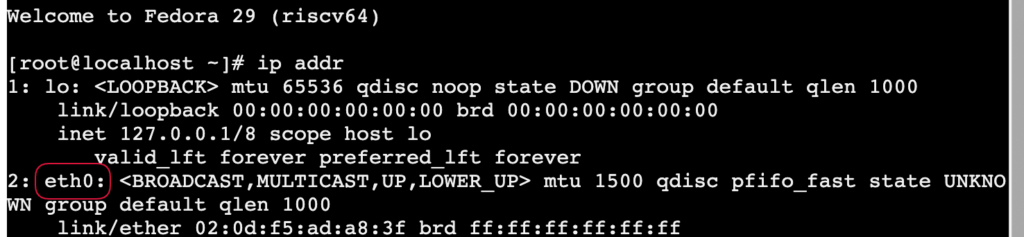 Linux static IP address
