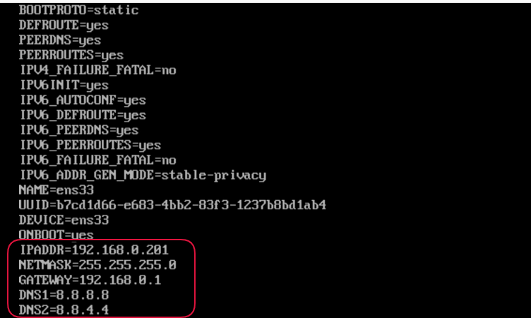 static IP in linux