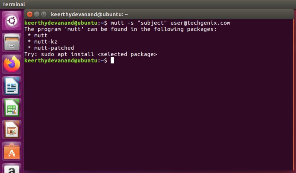 sending emails from linux terminal