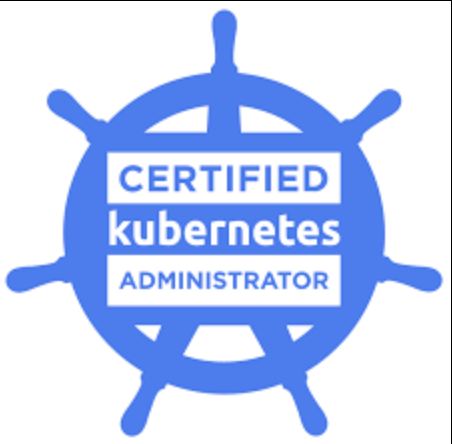 Image of a certified Kubernetes Administrator badge.