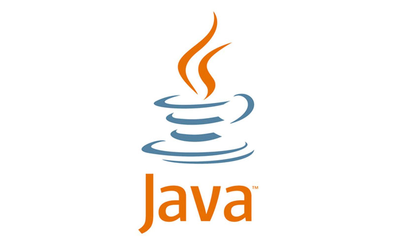 Image showcasing Java, a popular OOP language along with its logo.