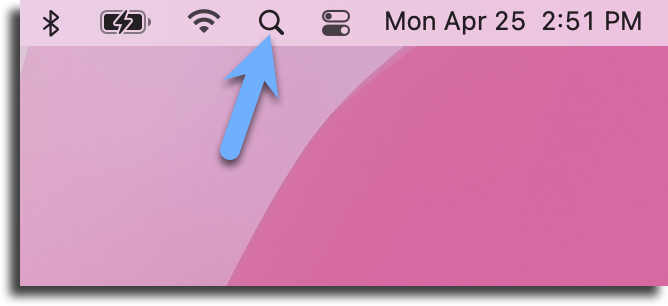 Screenshot of the upper left-hand corner of a Mac.