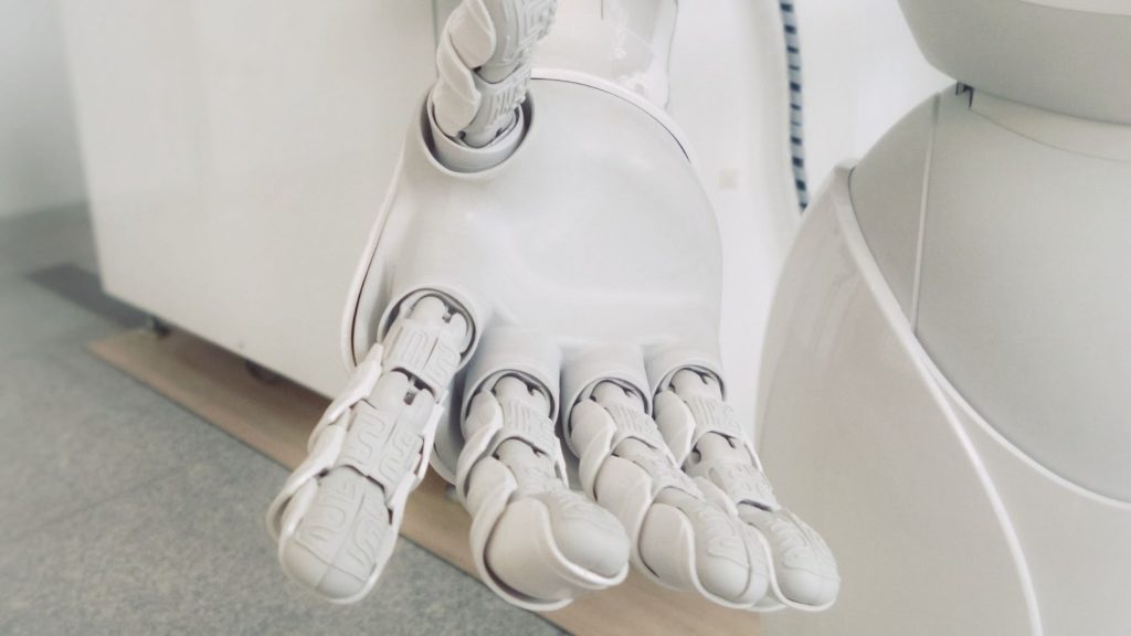 Image of a robot hand extending.