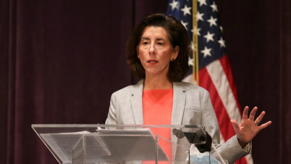 Photograph of Gina M. Raimondo, the United States Secretary of Commerce since 2021.