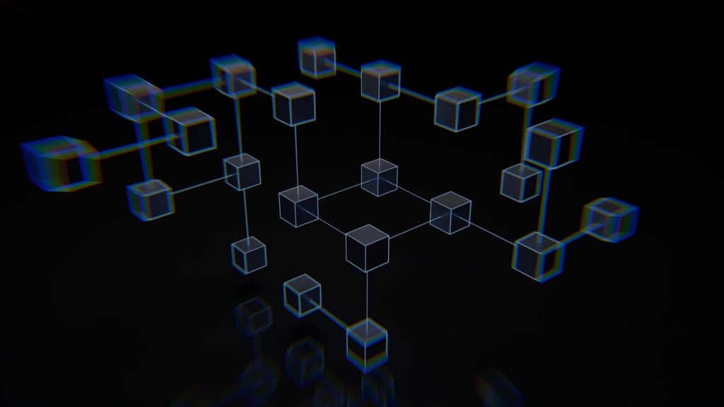 Image of a blockchain visualization.