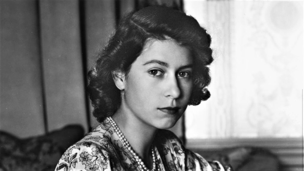 Young Queen Elisabeth II, sovereign of the United Kingdom, from 1953 to 2022.