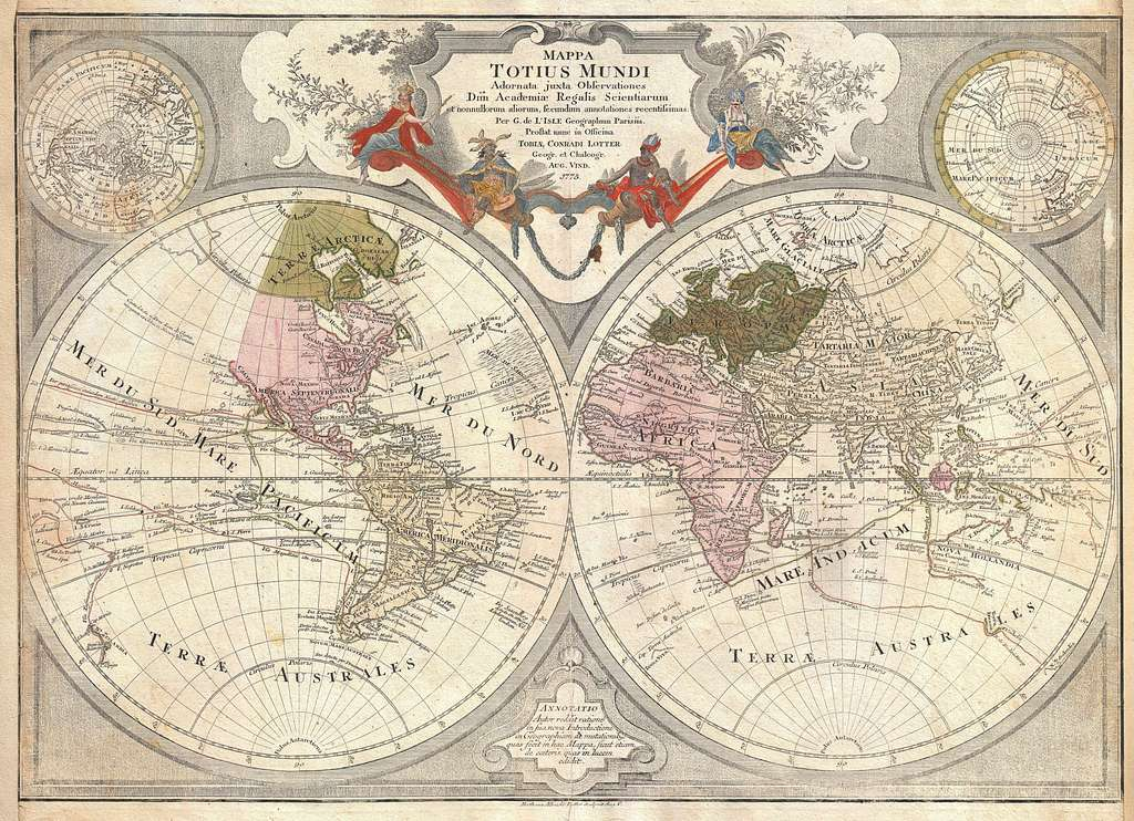 Image of a historic world map.