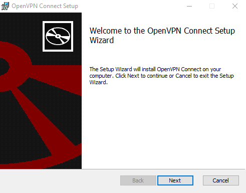 Screenshot of the OpenVPN installation wizard.