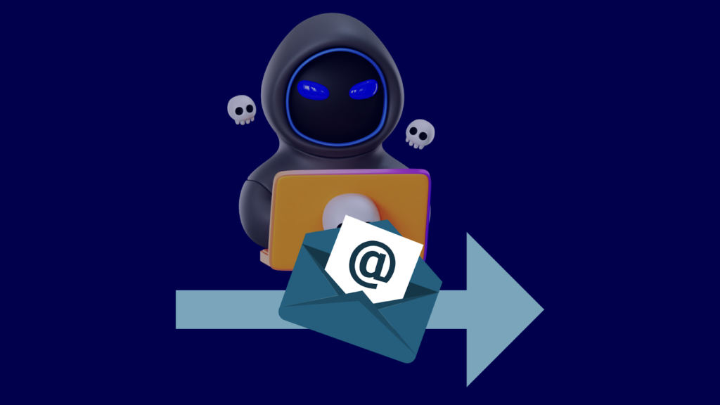 Image showing a man-in-the-middle attacker eavesdropping on an unencrypted email