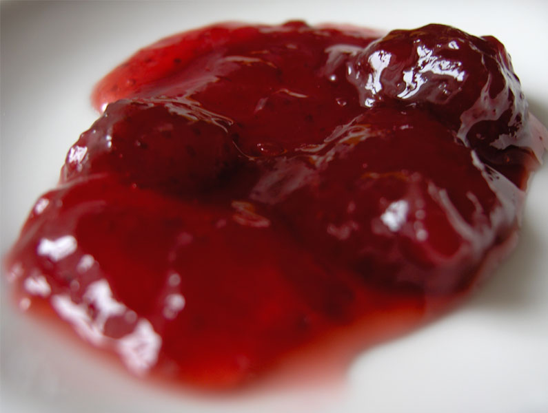 Image of some jam on a plate.