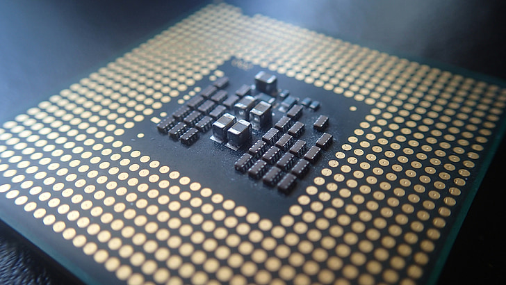 Image of the underside of a CPU.